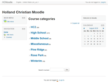 Tablet Screenshot of moodle.hollandchristian.org
